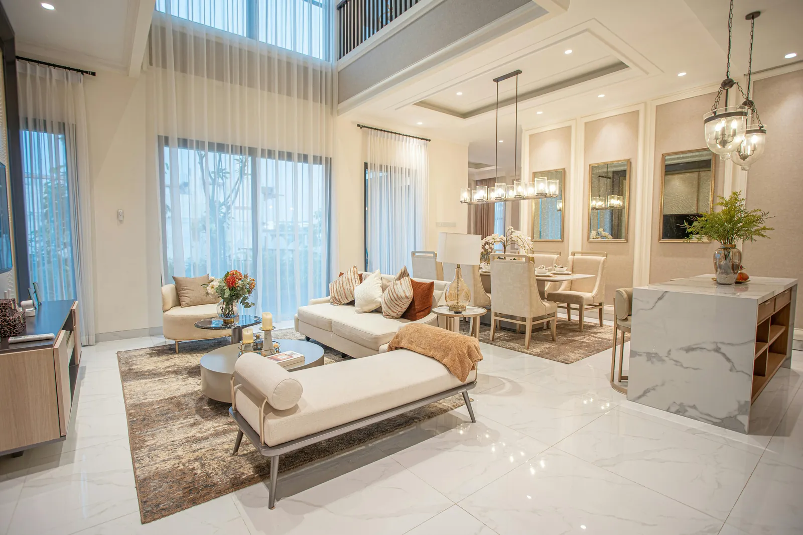 Double-height living room